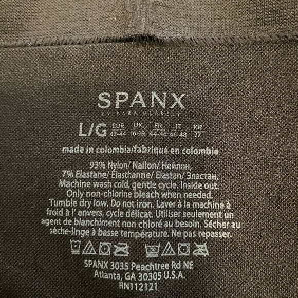 Spanx Plush Leggings/Tights, Size L, Very Black, Tummy Shaper, Soft Lined Legs. - Picture 4 of 8